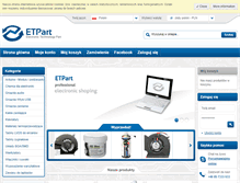Tablet Screenshot of etpart.com